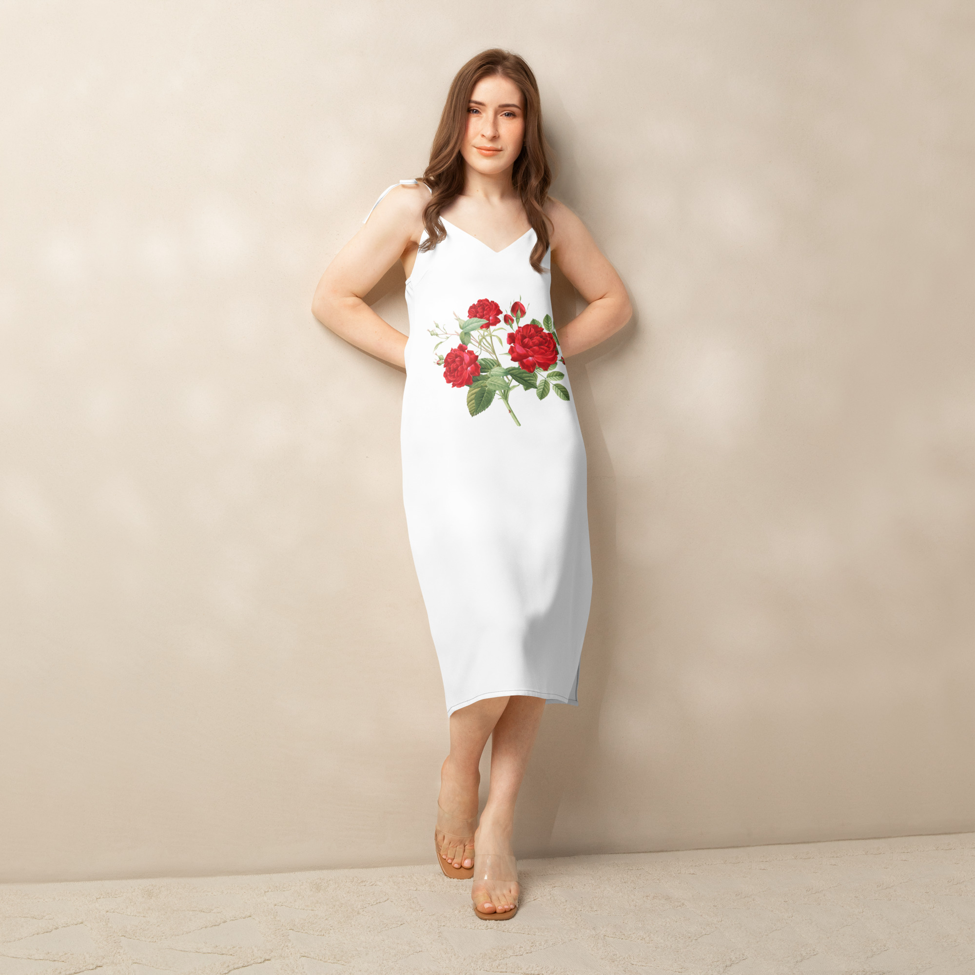 Romantic Tie-Strap Midi Dress